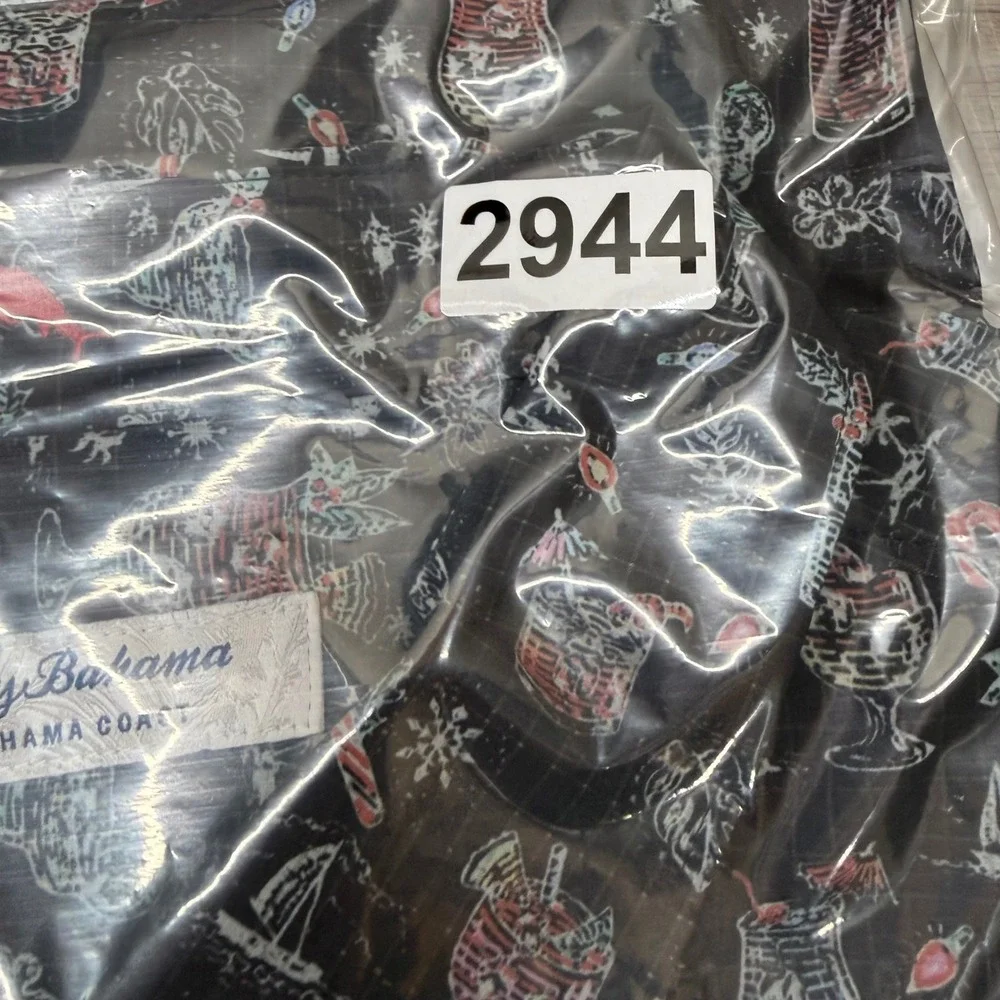 Tommy Bahama Bahama Coast Button Down Shirt Mens 2XLB Cocktail Tropical Print